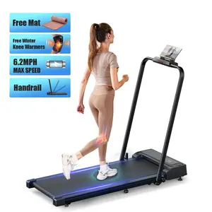 【FREE Mat & Knee Warmers】Walking Pad with Handle Bar 2 in 1 6.2 MPH Under Desk Treadmills with Gym Mat 2.5 HP Folding for Home Office Folding Treadmill with Remote & Touch Control for Home Free Mat & Winter Knee Warmers SpringStatements