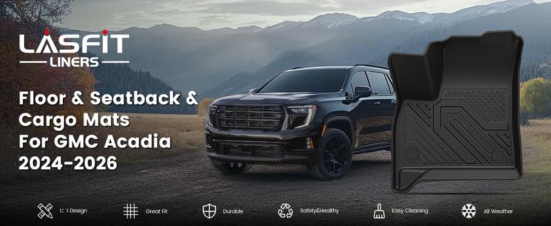 Lasfit fit for 2024-2026 GMC Acadia Floor Mats or Seatback & Cargo Mat