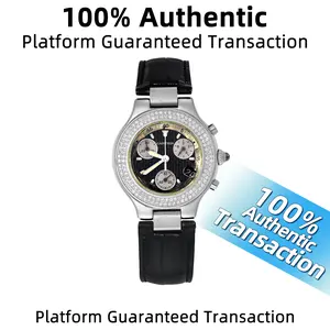 Cartier Must 21 Autoscaph 36.5mm Stainless Steel Automatic Aftermarket Diamond Bezel W10147U2 WHT029509