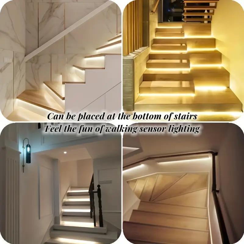 Hanging Decor 1/2/5-Pack 4.5-Inch Motion Sensor Lights for Indoor Use, Warm White Color, Suitable for Closets, Stairs, and Cabinets