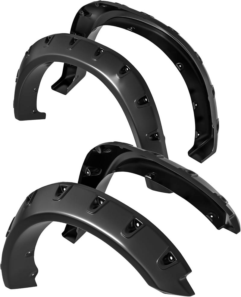 YITAMOTOR Fender Flares compatible with 2009-2018 Dodge Ram 1500, 2019-2024 1500 Classic,Black Paintable Wheel Flare Front Rear 4PCS Resistant Mud Flaps Universal Flexible Fender Flares