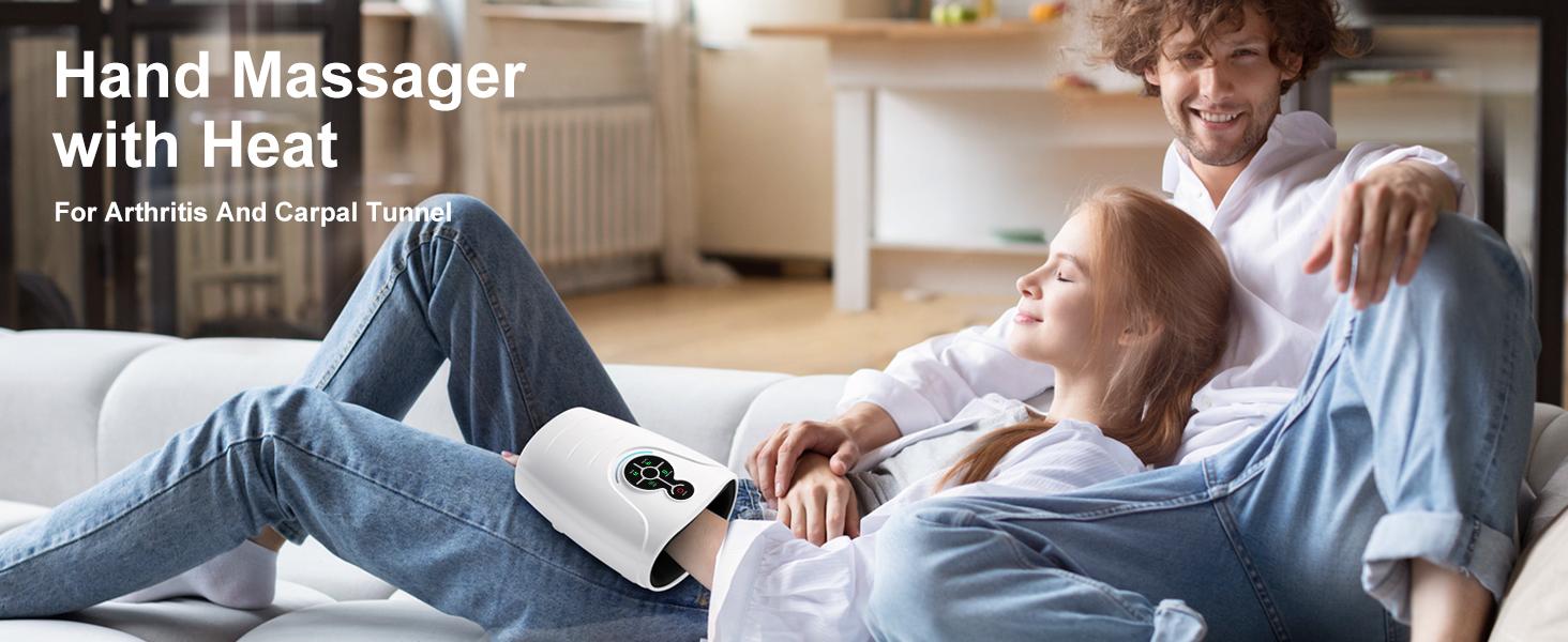 Smart Hand Massager with Heat & Compression Cordless Electric Massager for Arthritis & Carpal Tunnel Relief Perfect Gift for Women Husband or Men Mom Relaxation Aid massager foot massager massage gun back massager Ordinary Style