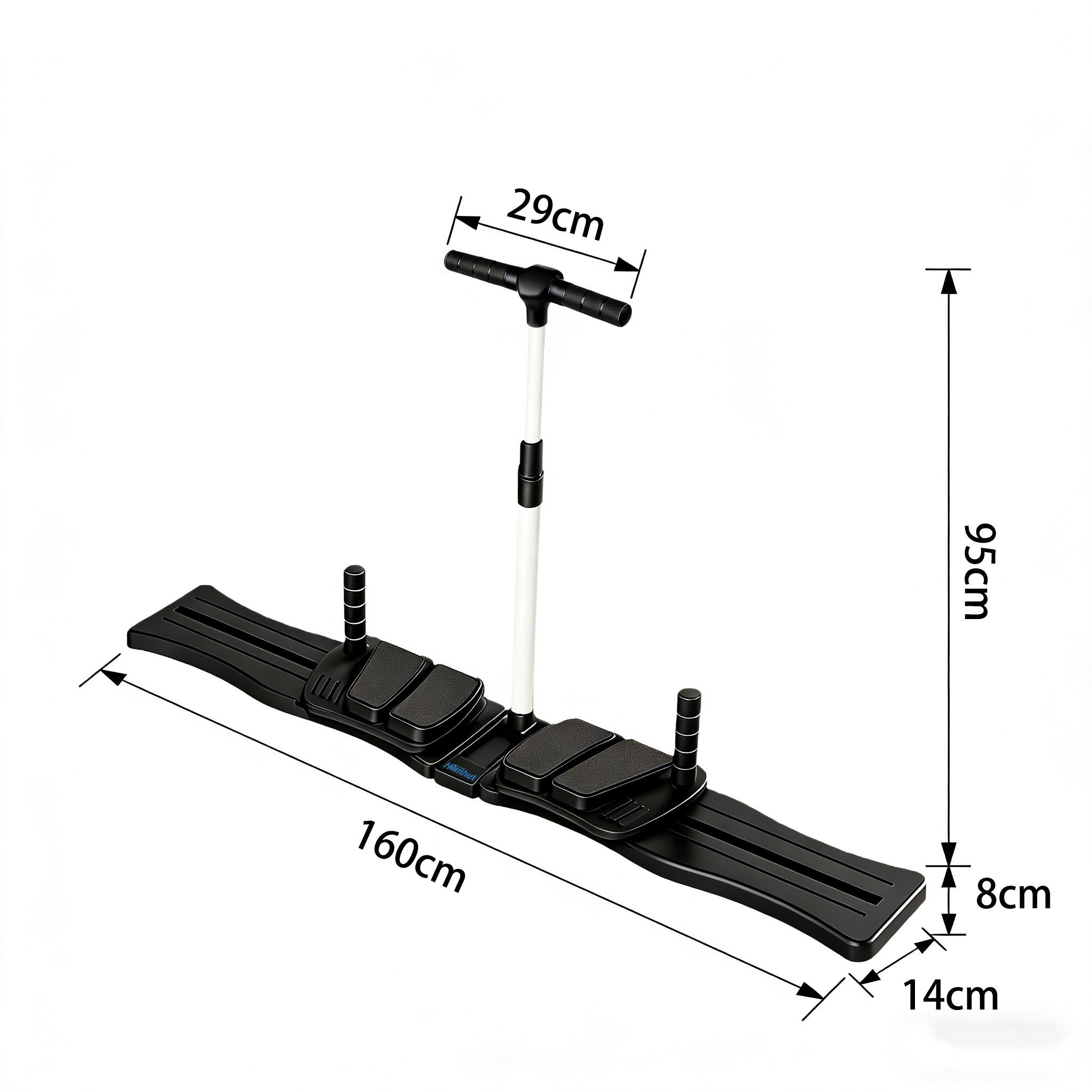 Foldable Ski Machine Exercise Equipment, Simulated Ski Trainer with Digital Display, Quick Assembly, 300LBS Loading Capacity Ski Machine Exercise Equipment for Home, Multifunctional Pilates Pelvic Floor Muscle Trainer