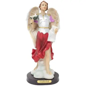 San Gabriel Arcangel 12" Inches Tall Alas Blancas St Gabriel Archangel Estatua Brand New Saint