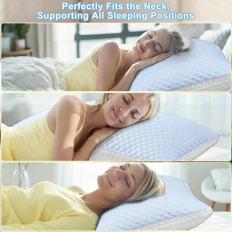 2PCS Raybee Luxury Pillows for You Bed sofa with 900G Adjustable Premium Fiber Filling & Cooling Memory Cover,Festival gifts, Decor Bedroom Accessories [Black Friday]