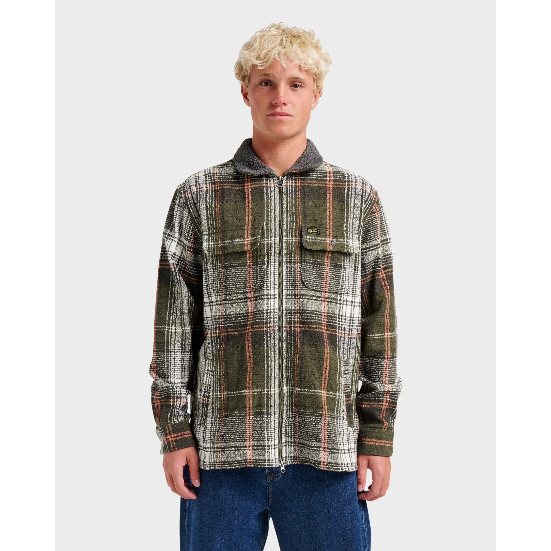Quiksilver | Campo Zip Flannel Shirt | Soft Hand Feel Full-Zip | Casual Streetwear & Camping