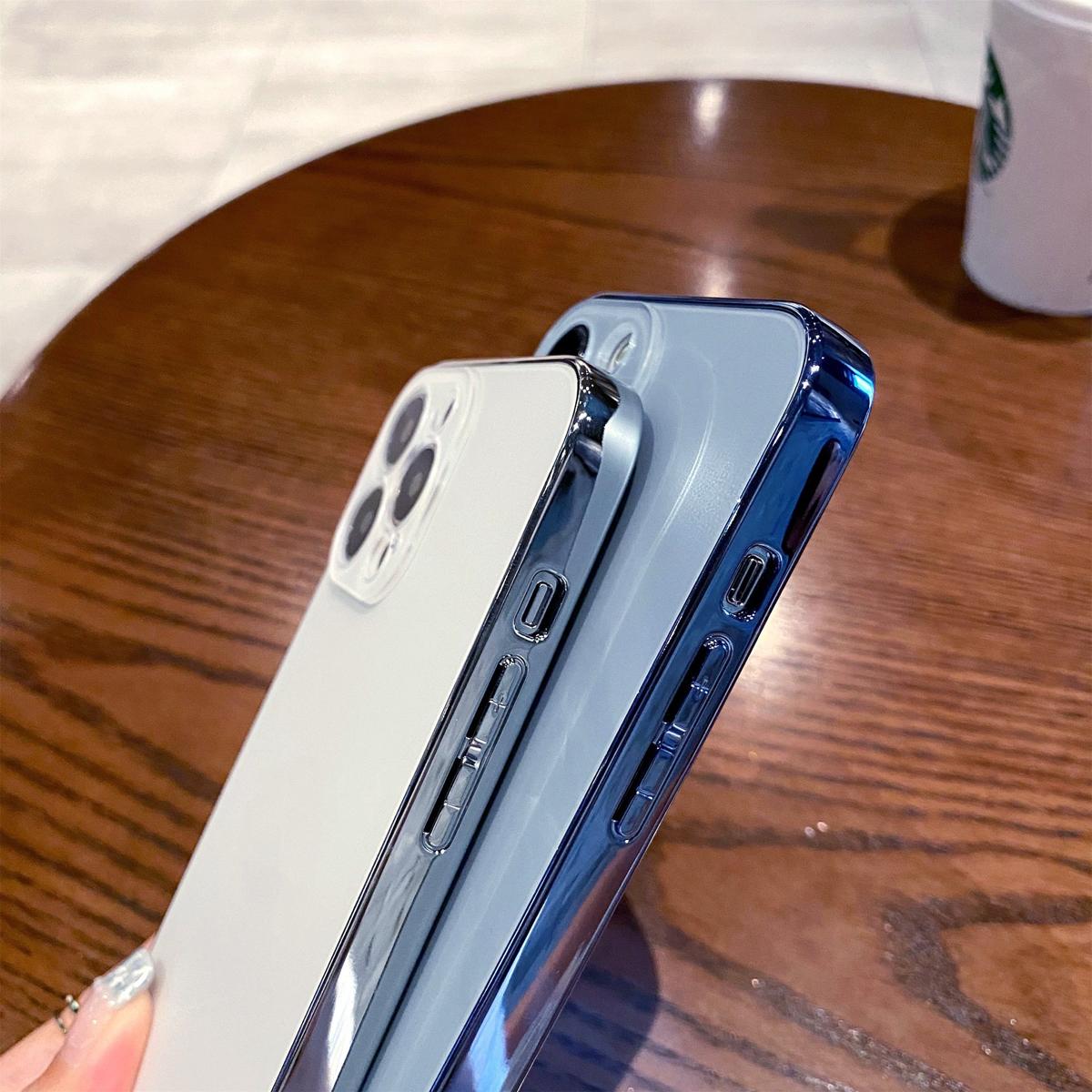 For iphone 17/16/15/14/13/12/11 Pro Max, High-End Original Color Anti-Fall Protective Phone Case, Smooth Crystal Glass Cover Full Camera Protective Large Window Lens Design Shockproof Phone Case For Both Boys and Girls