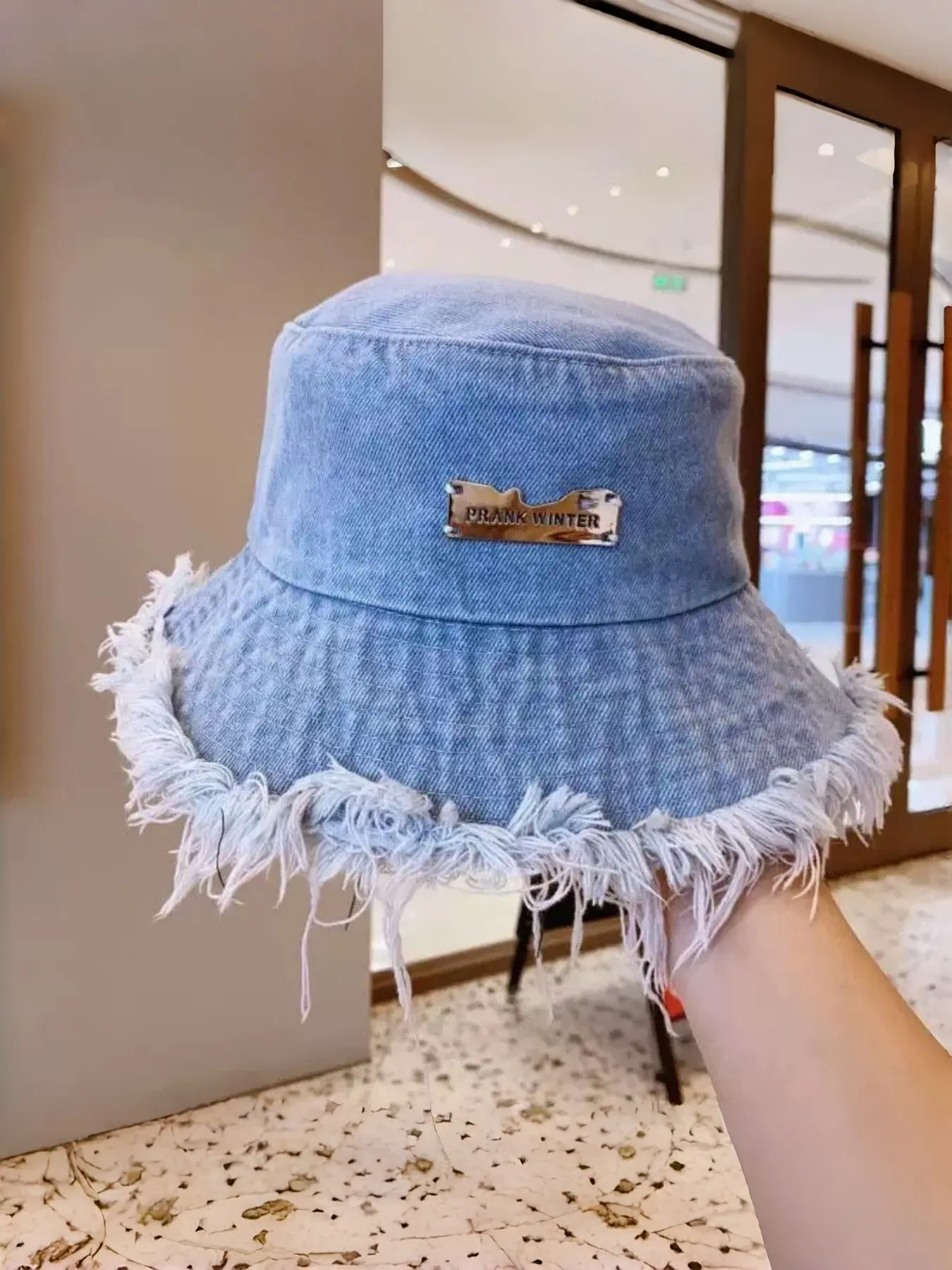 Spring Summer Sun Protection Denim Fisherman Hat, Large Brim Casual Versatile Japanese Style Bucket Hat, Washed Jean Fishing Cap for Women, Adjustable Sunscreen Hat, High Quality Hat, Adjustable Fit Hat