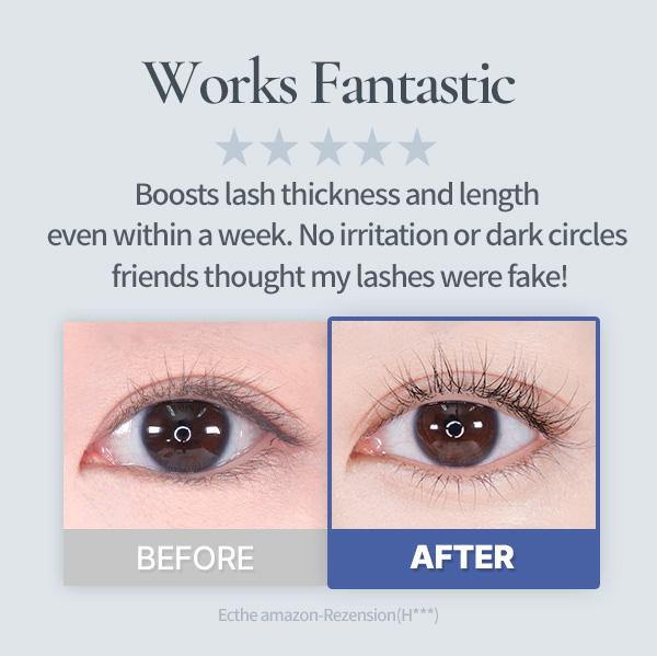 [COSNORI] Long Active Eyelash Serum 2-Pack (0.3 fl. oz. x2) | Korean No.1 Lash Serum | Vegan & Prostaglandin-Free | Daily Lash Care