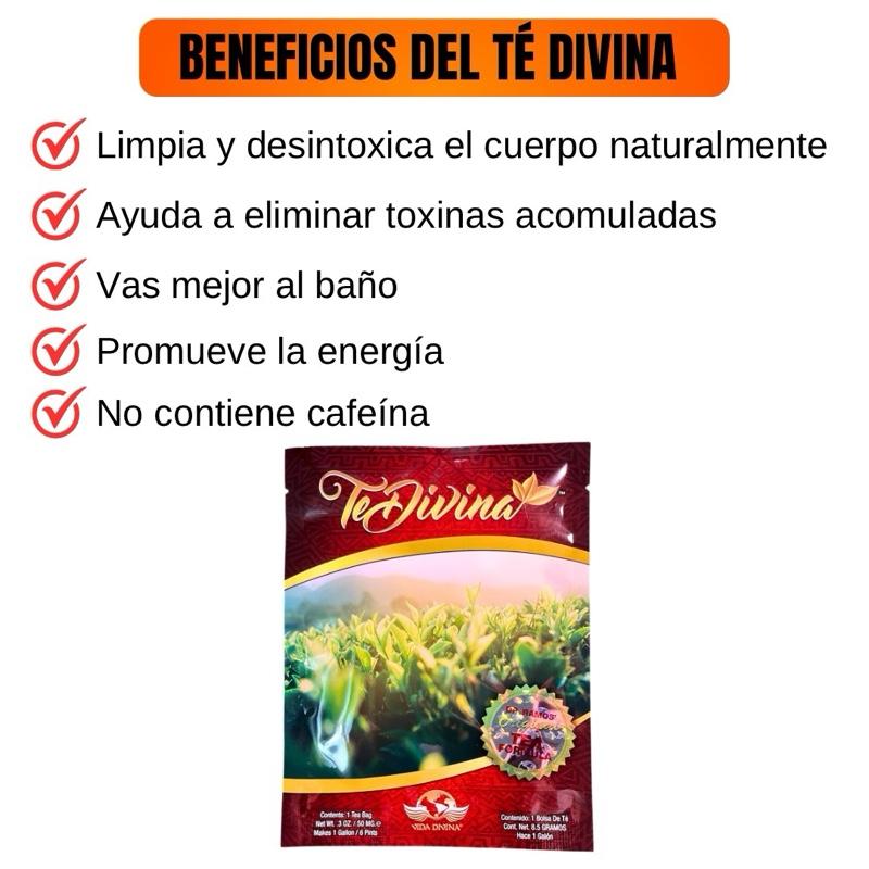 Té Divina - Buy 4 Get 2 Free, Natural Herbal Tea Caffeine-Free, 6 Weeks, Infused With Reishi premium Beverage