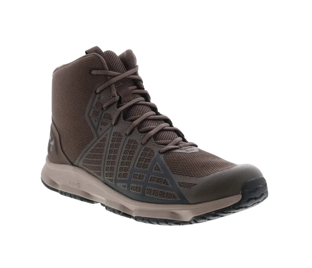 UNDER ARMOUR BROWN MENS TACTICAL BOOT UA MG STRIKEFAST MID 3025575-200