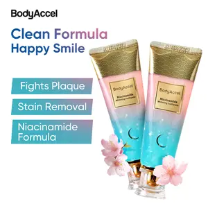 【BodyAccel】Triple Whitening niacinamide toothpaste -Dual-Color Toothpaste Removes Coffee & Tea Stains WhitensYellow Teeth for Sensitive Teeth get rid of bad breath freshbreath
