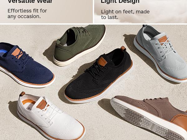 Bruno Marc [KnitFlex Craft] Men's Knitted Wingtip Oxford Shoes