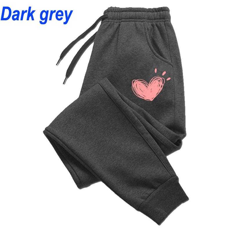 Women Cute Heart Printed Sweatpants