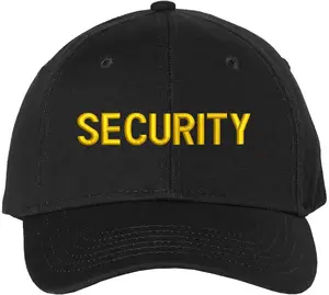 Security Baseball Hat | Embroidered Hat for Security Guard Uniform Officer Bouncer Bodyguard Cap for Men & Women
