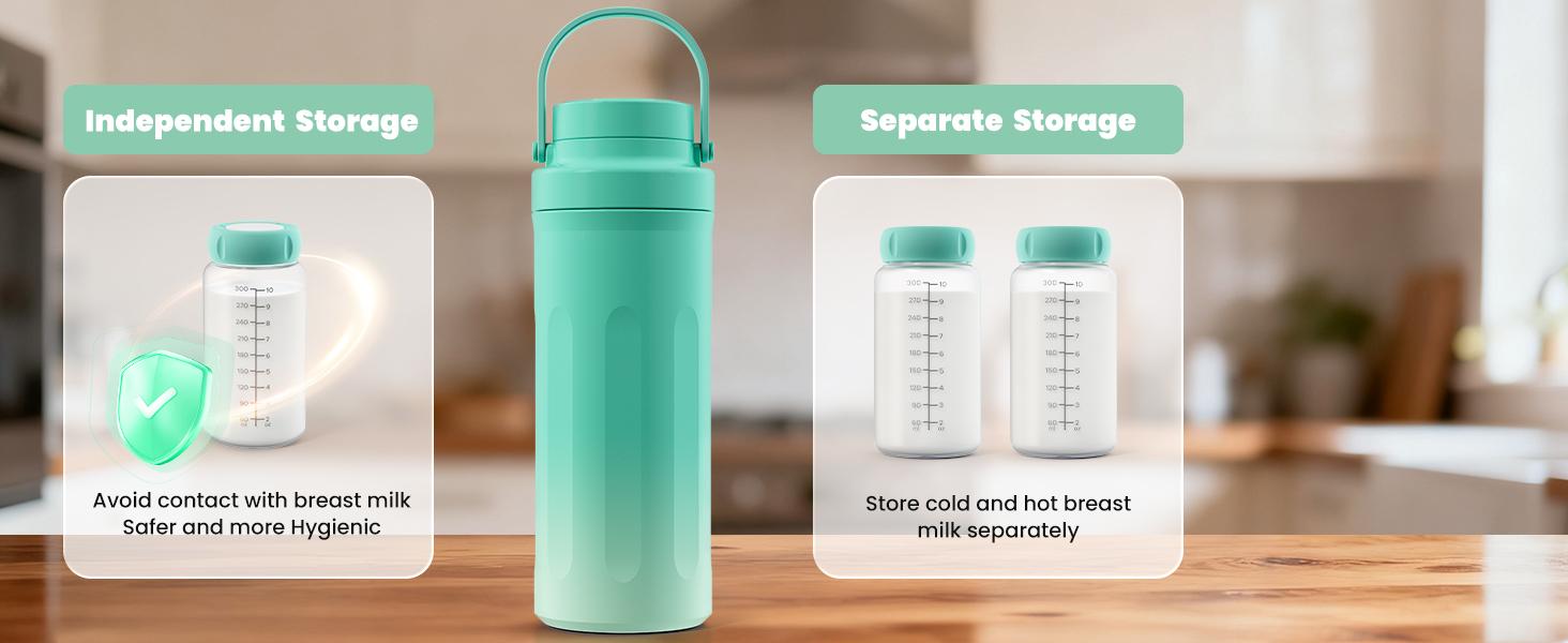 22oz Portable Breast Milk Cooler for Outdoor 24 Hours Large Capacity Travel Breastmilk Chiller with Leak-Proof Seal for Breastfeeding Moms' All-Day Needs