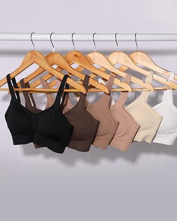 FeelinGirl Wireless Bras for Women Built-in Soft Cups no Underwire Bralettes flexible Straps Full Coverage Everyday Bras live stream#15