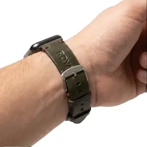 ROYAL Green Leather Watch Straps High-Quality ROYAL Leather Watch Accessories for Style and Durability Vibrant Green Hue Comfortable and Durable