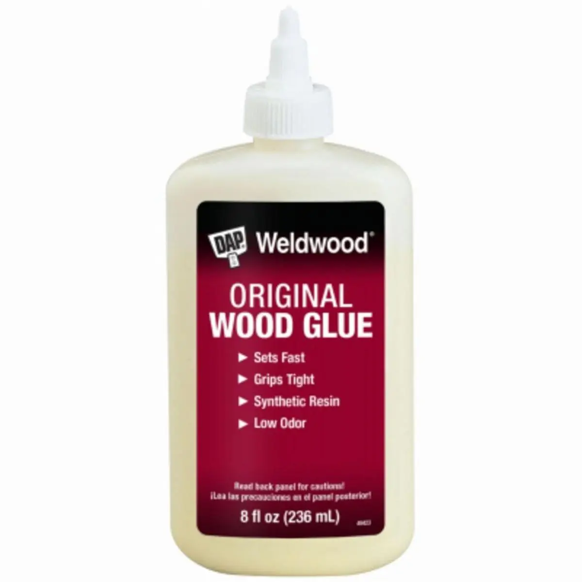 DAP Weldwood Original Wood Glue, 8 oz Aliphatic Resin Wood Glue - Water Resistant, Solvent Resistant, Extra Strong Adhesive for Tools & Hardware