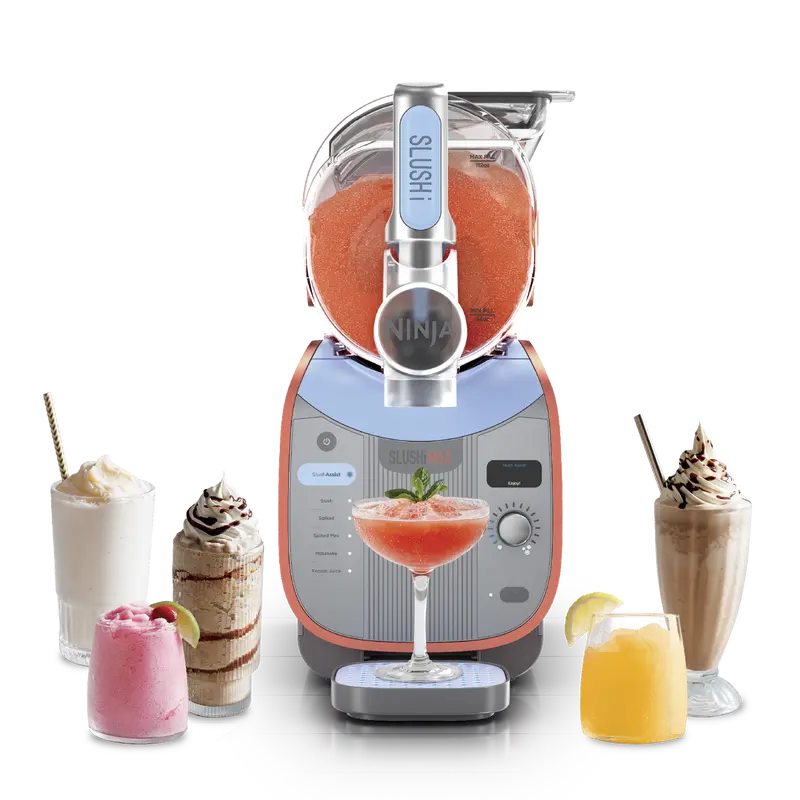 Ninja SLUSHi Max Smart Frozen Drink Maker 150 oz Blue & Peach with Slushi Assist Technology for Perfect Slushies! Smoothies Blenders Usb Portable Blender