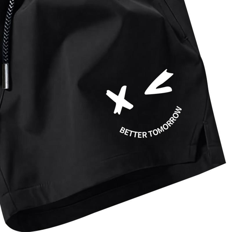 Men's shorts with drawstring waistband, made from lightweight polyester fabric, featuring pockets, perfect for beach or outdoor activities, everyday wear shorts | Drawstring Waist Shorts | Lightweight Shorts