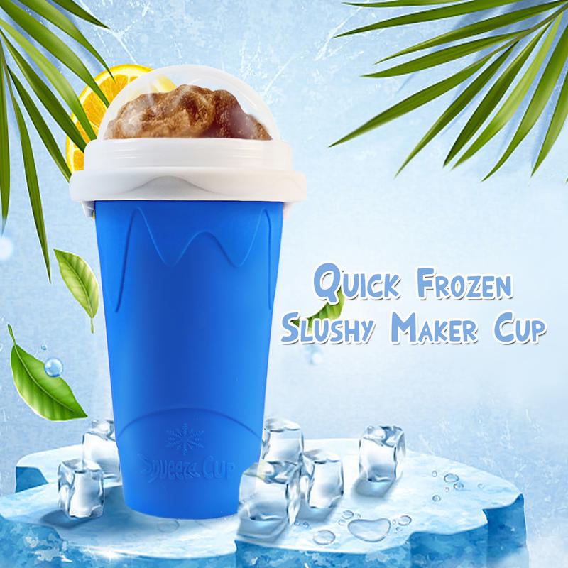 250ML Slushy Cup, Magic Quick Frozen Slushie Maker Cup Cooling Cup Squeeze Cup Slushie Maker, Homemade Milk Shake Ice Cream Maker Turn any Drinks into Slushie