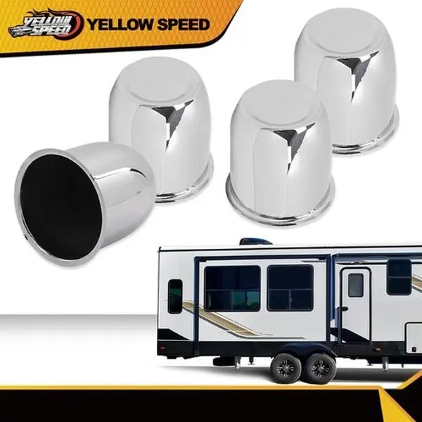 ALLGOOD 4Pcs Push-Through Center Caps for 3.18" Bore Trailer Rims, 3.40" Tall, 100% Brand New in Box, Exact Fit, Durable Construction, High-Quality Materials