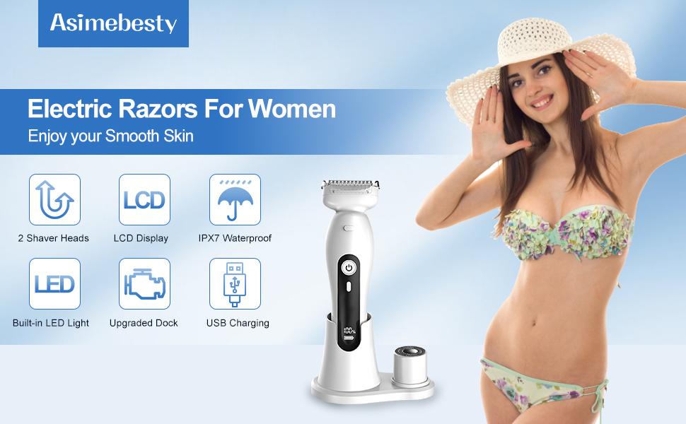 SEALIGHT 2 in 1 Shaver, Wet-Dry Usable Electric Shaver, USB Rechargeable, Hair Removal for Face, Legs, Cordless Waterproof Trimmer with Head Base, Painless Epilator, remington shaver, shaver for men #springtok