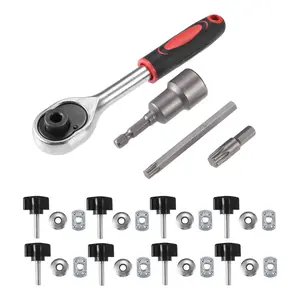 28pcs Hard Top Door Removal Bolts Set - Car Door Torx Tool Kit - for Jeep Wrangler JL JK 2007-2022 Metal Rubber Plastic Silver Tone Titanium Tone Black with Screws Nut Washer