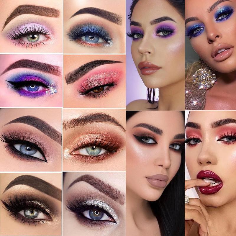 BUY Eyes Shadow Palette GET Makeup Brushes Set FREE Multi Colors Glitter Shimmer Eyes Shadow Pallet - Gold Compact Makeup Palette for Eye Shadows