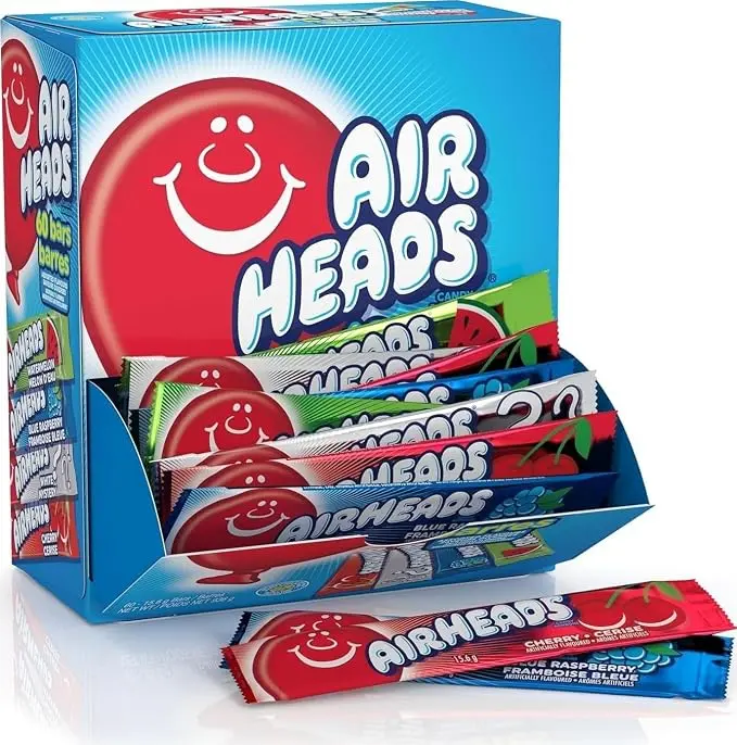 60 Count Airheads Taffy Variety Pack – Full-Size Assorted Fruit Flavor Candy