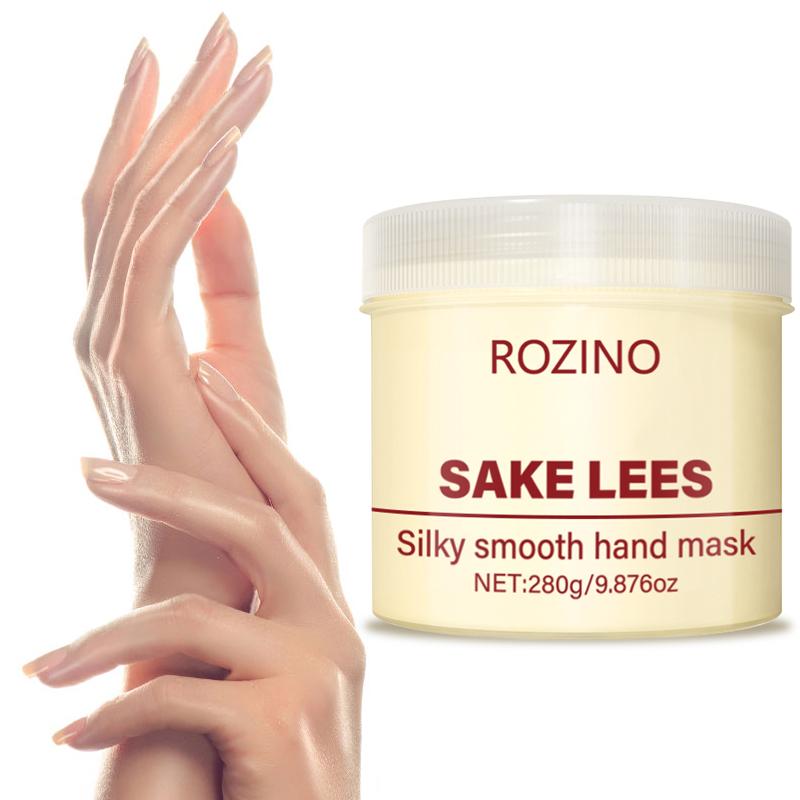 ROZINO Sake Lees Hand Mask - Silky Smooth Formula for Hand Skin Care & Moisturization - 280g Net Weight