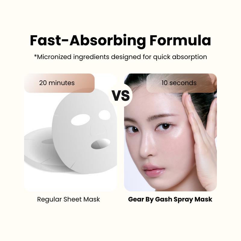 Gear By Gash Lift Instant Absorption Collagen Spray Mask Boost Firm-Looking Skin & Smooth Finish Instant Absorption Collagen Spray Mask Formula