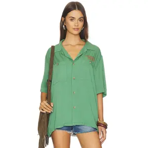 Junk Food Grateful Dead Skull The Camp Shirt in Peridot