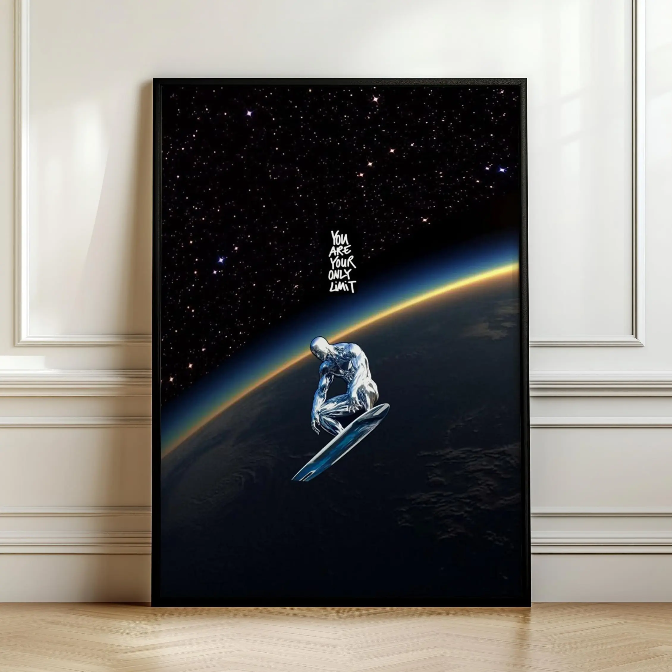Silver Surfer Unframed Poster Cosmic Wall Art You Are Your Only Limit Print Space Superhero Decor Motivation Unframed