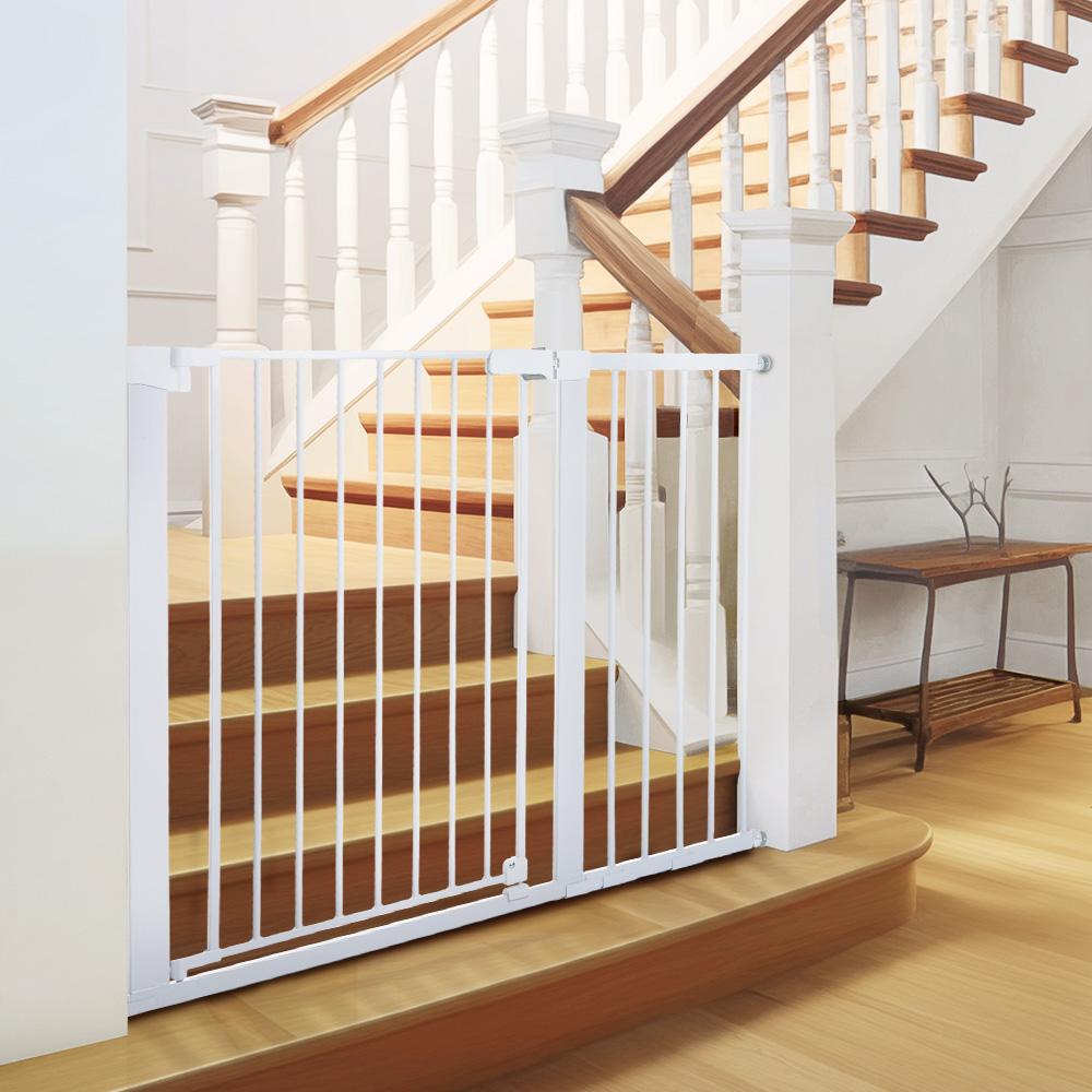 PAWGIANT 36" Tall Pet Gate for Cats, 29.5-40.6" Wide, Auto Close Extra Wide Dog Gate for House, for Doorways & Bottom of Stairs, Pressure Mount Safety Gate for Babies, Toddlers & Pets, Tested & Safe, Baby Gate Pressure Mount