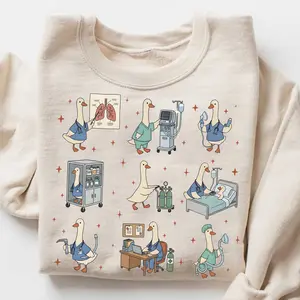 Silly Goose Respiratory Therapist Sweatshirt, Funny RT Sweater, Pulmonary Therapist, RT Appreciation Sweaeter, Gift For Her