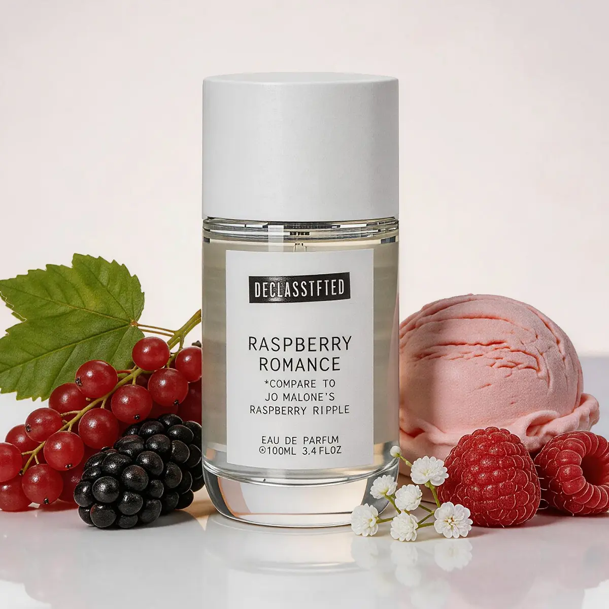 Declassified Raspberry romance | Affordable Floral Fruity | Red Currant，Raspberry & White Musk  |100ml Women Eau de Parfum
