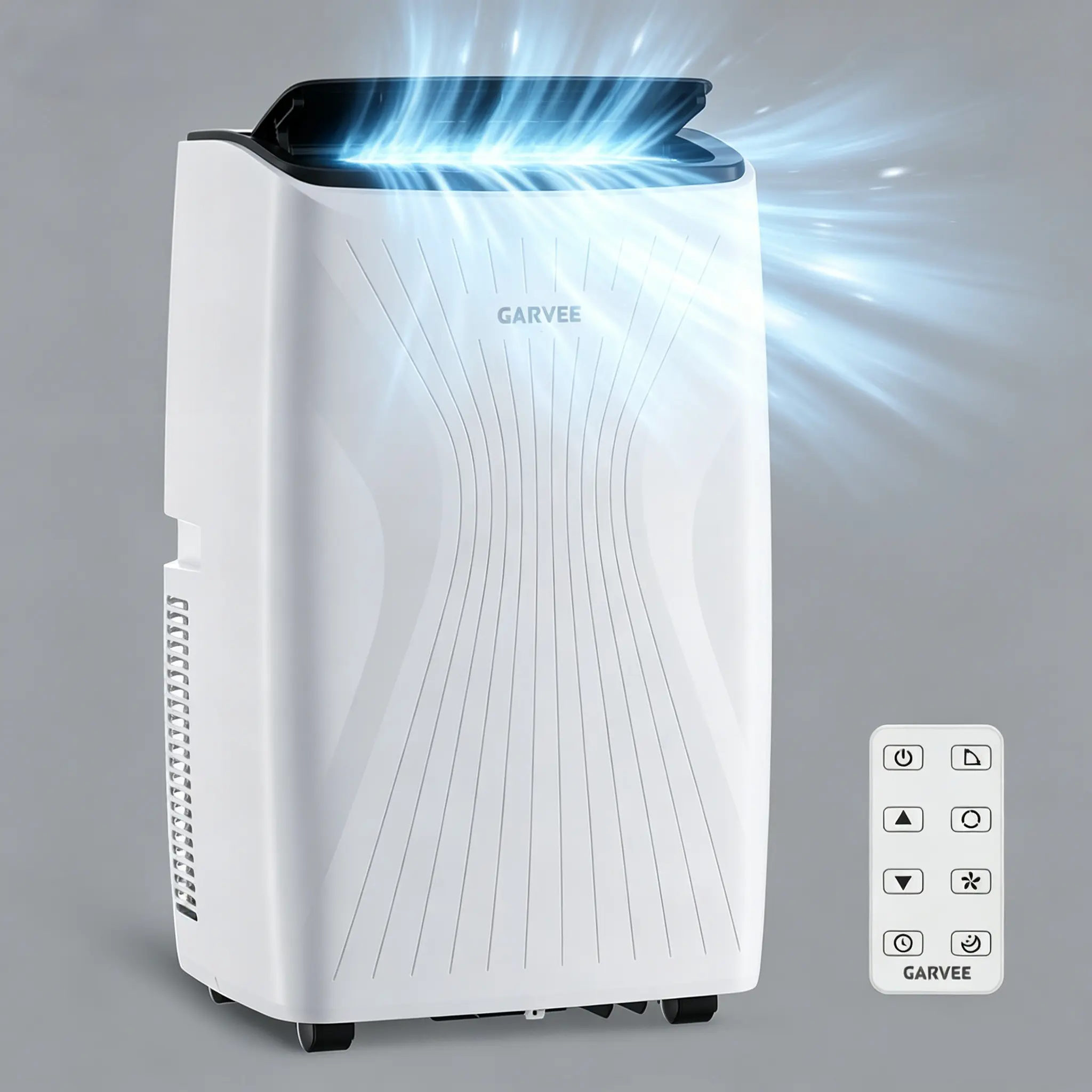 14000 BTU 5-in-1 Portable Air Conditioner, 650 Sq.Ft Cooling Coverage, Cooling-Fan-Dehumidifier Modes, LED Display, Remote Control, 24H Timer, Easy Installation for Home & Office, Home Users