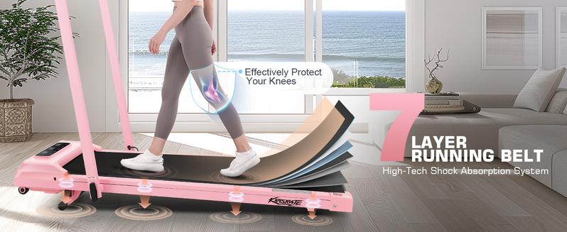 Walking Pad Treadmill, Remote Controlled Under Desk Treadmill Quiet with LED Display, Installation-Free for Home Office