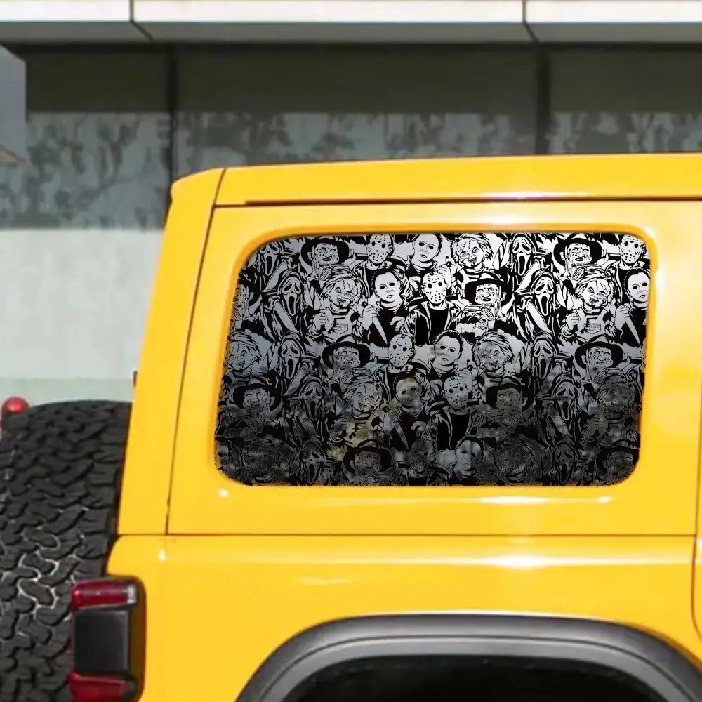 Halloween Themed Car Stickers, 1 Count UV Car Window Sticker, Waterproof Car Decal, Car Truck Decal, Decal For Trucks, Sticker Decals, Universal Car Decoration Accessories, Vehicle Exterior Decoration