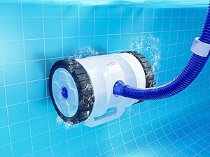 VINGLI Pool Cleaner Suction-Side Pool Vacuum Automatic Sweeper for Inground Swimming Pool,Climbs Walls -39.6ft Tangle Free Hose