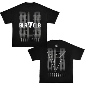 Finn Balor BLR CLB Boxy Fit T-Shirt WWE Worldwide Graphic Print Short Sleeve Tee Wrestling Streetwear Unisex Clothing
