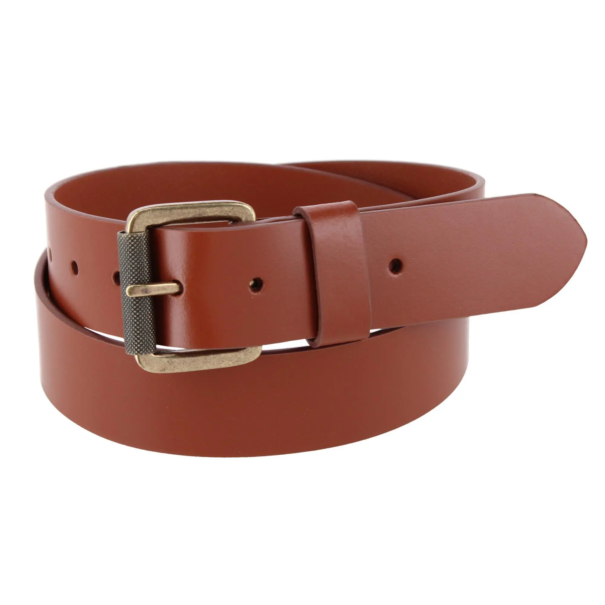 Timberland Men's Casual Heavy-Duty 1-Piece Leather Belt with Rugged Finish and Antiqued Buckle, 1.5 Inch Width, One-Piece
