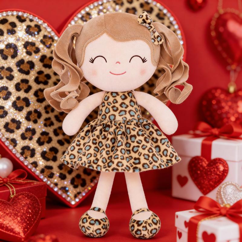Gloveleya Valentine gift Doll Plush Baby Dolls Baby Girl Gift Soft Pink Cuddle Doll Cute Heart Dress Princess Toy Romantic Valentine’s Day Gift Idea for Kids 0–6 Years Sweet Love Present for Daughters Toddlers Birthday Holiday Surprise Room Decor