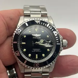Invicta Pro Diver 40mm Quartz Men's Watch SS & Black Brand New w Box