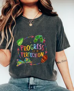 Progress Over Perfection Shirt, Friends Shirt, Very Hungry Caterpillar Teacher Shirt, Butterflies Teacher Shirt, Gift For Teacher Shirt