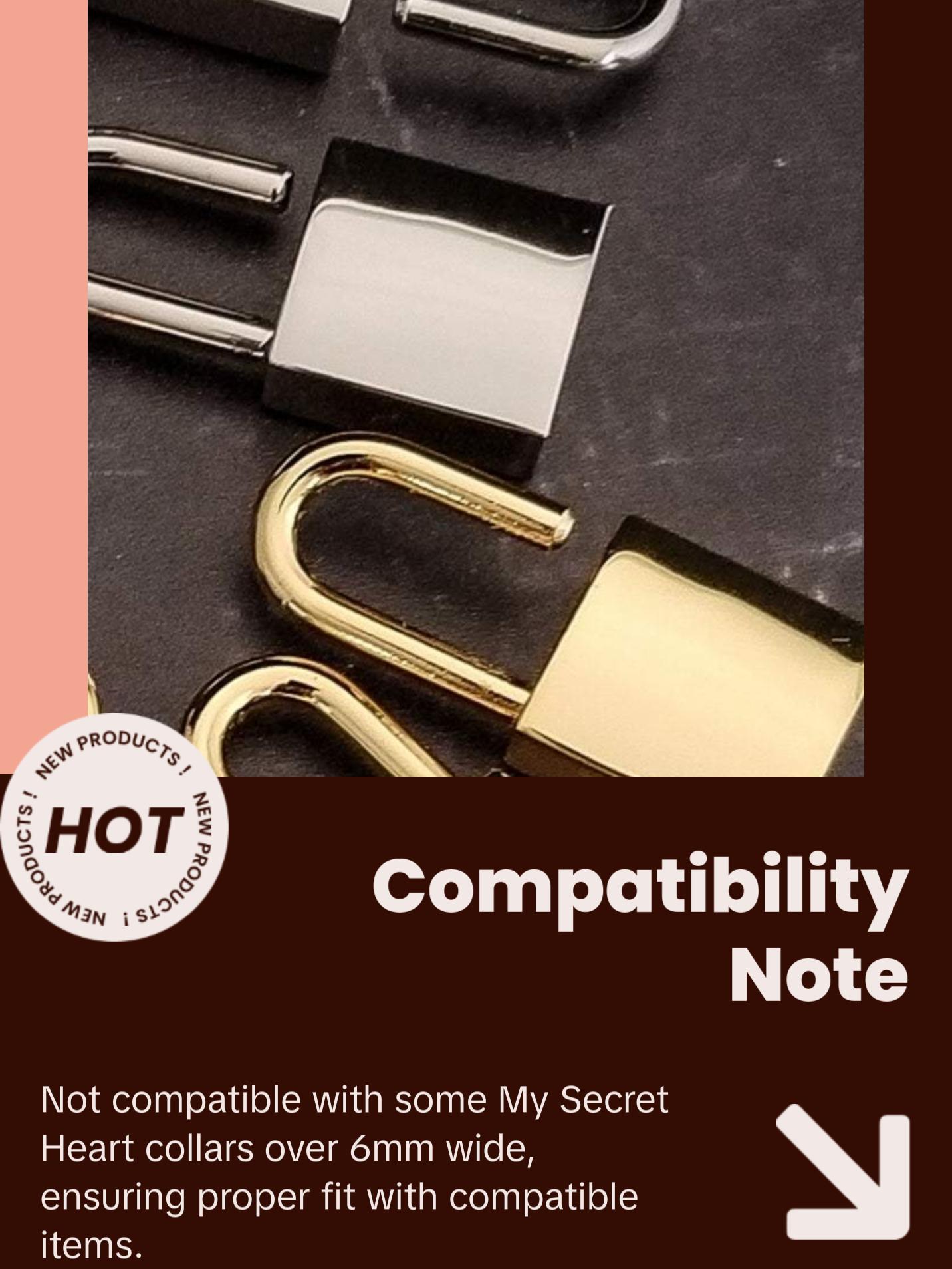 Rectangle Lock, 15mm Solid Area, 2 Keys, Gold/Silver Tone, Padlock and Keys