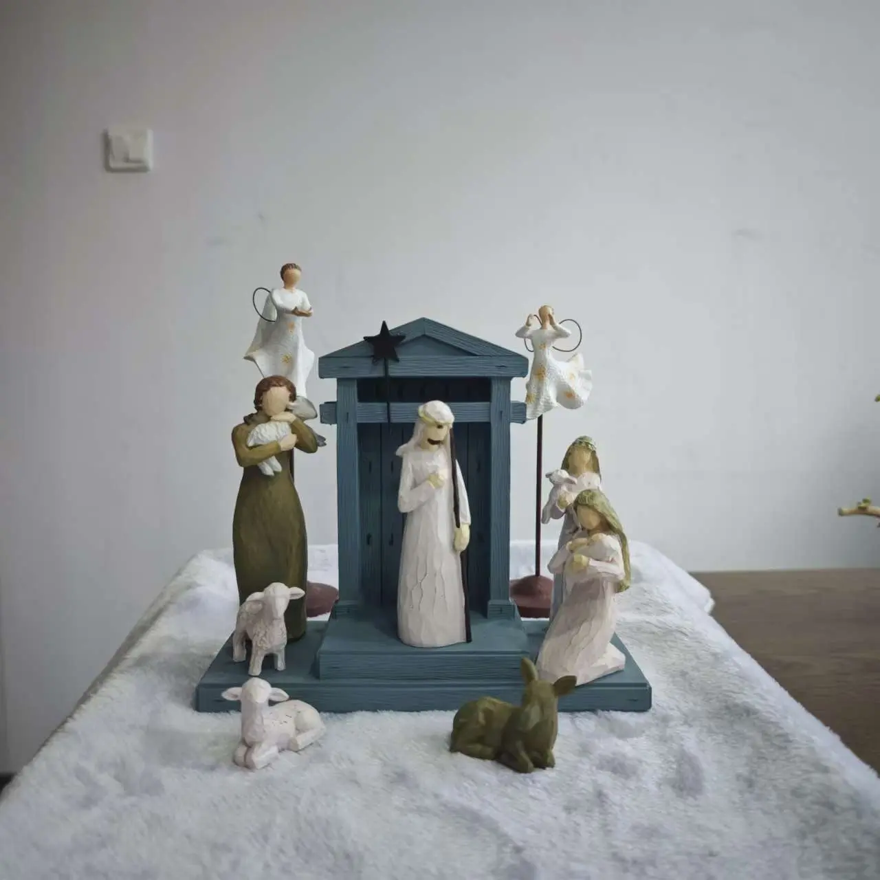 Nativity Figurine Set, 10pcs/set Religious Themed Desktop Ornament, Home Decor Supplies for Living Room Bedroom Office