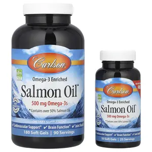 Carlson Omega-3 Enriched Salmon Oil, 230 Soft Gels
